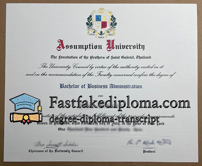 我可以购买Assumption University的文凭吗？可以在线获得Assumption University的学位吗？