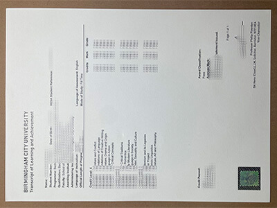 Where to order Birmingham City University transcript?