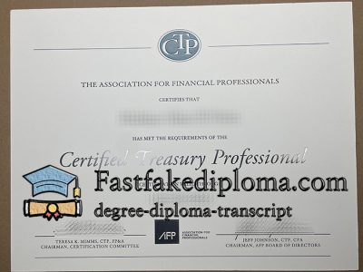 Certified Treasury Professional certificate
