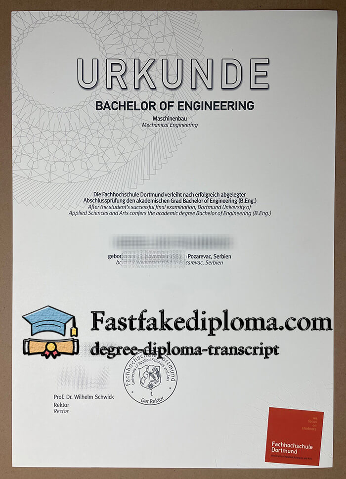 Where to order Fachhochschule Dortmund diploma?