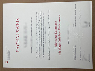 Swiss Eidgenössischem Fachausweis certificate