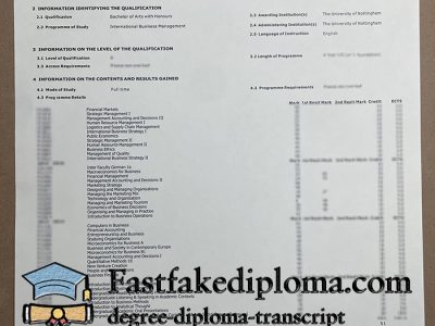 University of Nottingham transcript, get fake transcript online.
