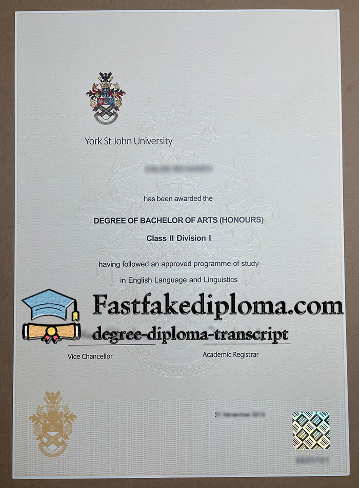Buy York St John University diploma, get SJU degree online.