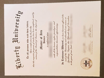 Liberty University diploma