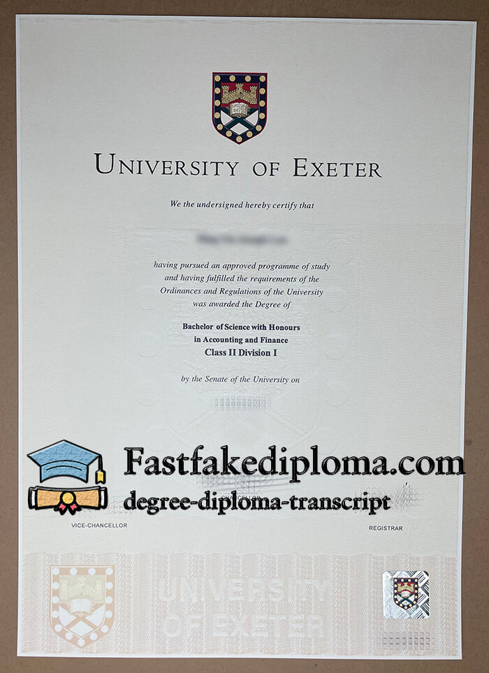 Can I buy University of Exeter degree? get fake diploma online.