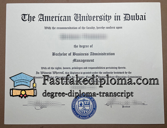 purchase realistic American University in Dubai degree
