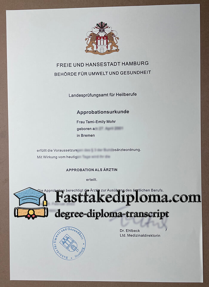 purchase realistic Approbation als arztin certificate