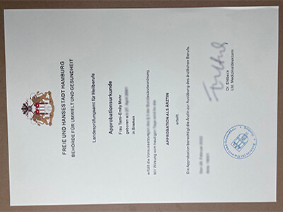 purchase realistic Approbation als arztin certificate