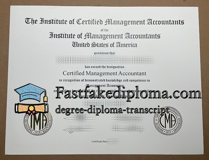 purchase realistic CMA certificate