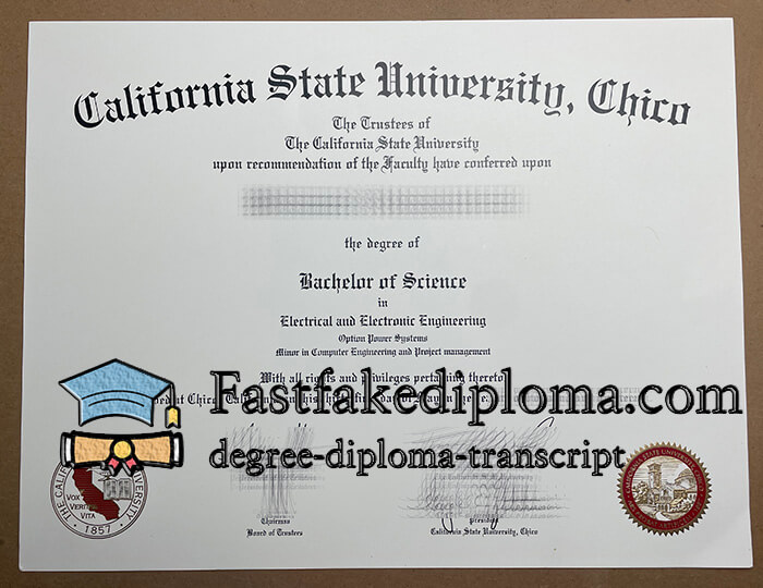 Buy California State University Chico certificate