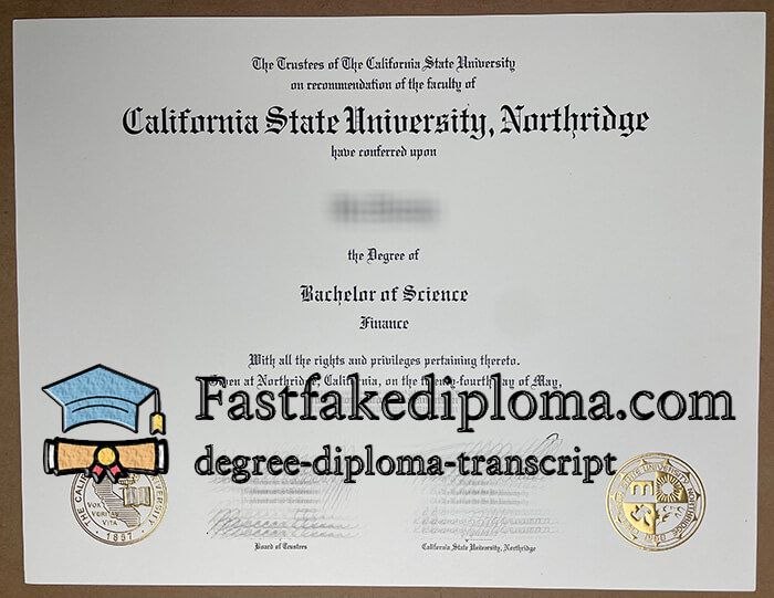 Buy California State University Northridge fake diploma, Fake a CSUN degree online.