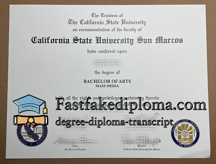 order California State University San Marcos diploma