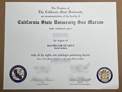 California State University San Marcos diploma