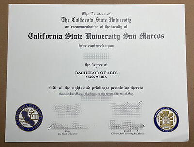 California State University San Marcos diploma