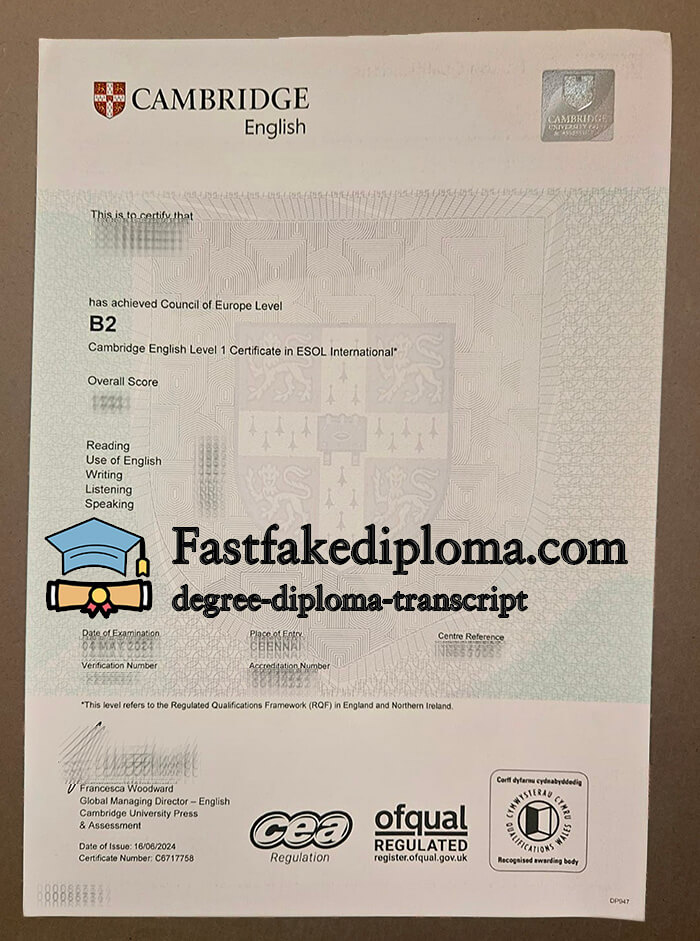 Buy Cambridge English Level 1 certificate