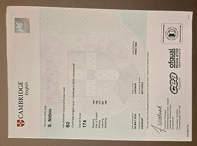 Buy Cambridge English Level 1 certificate