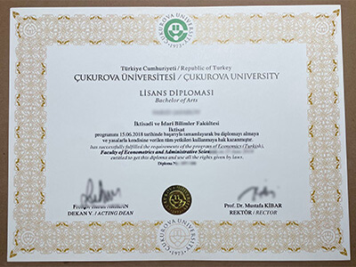 Obtain a Cukurova University fake diploma online.