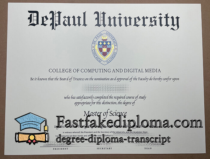 Fake a Depaul University diploma.