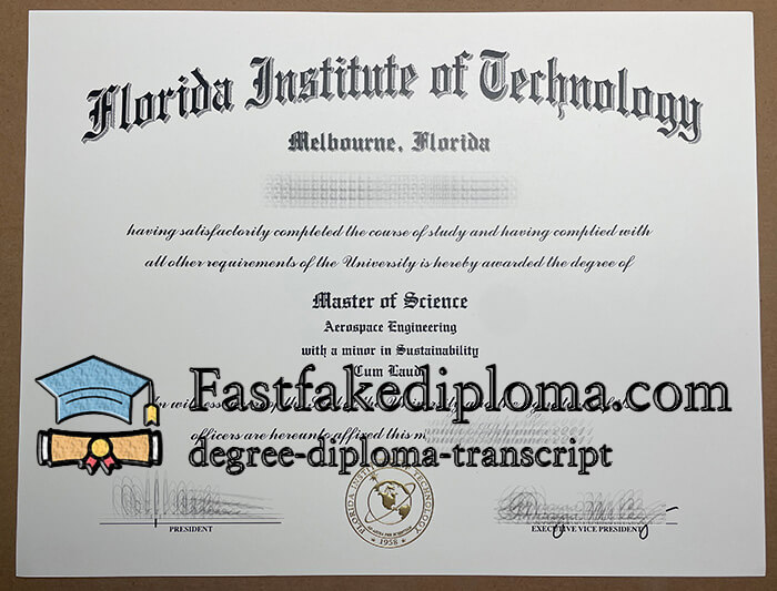 Florida Institute of Technology diploma.