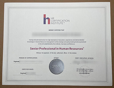 purchase realistic HR certificate