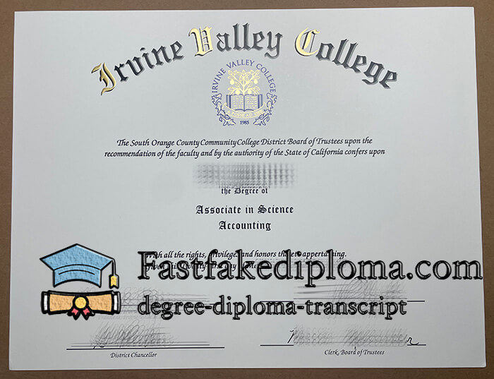 purchase realistic Irvine Valley College degree