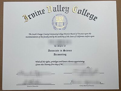 purchase realistic Irvine Valley College degree