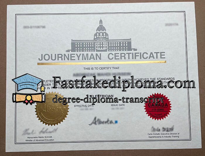 Buy Journeyman fake certificate online.