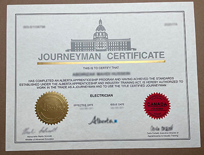 Obtain a Journeyman fake certificate online.
