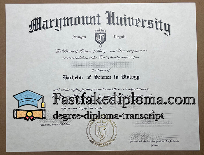 Get a Marymount University fake diploma, Make Marymount University degree.