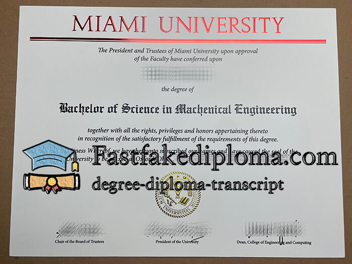 Buy Miami University diploma online