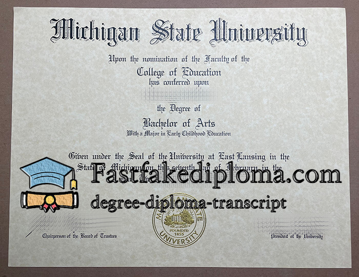 Buy Michigan State University diploma. get fake degree