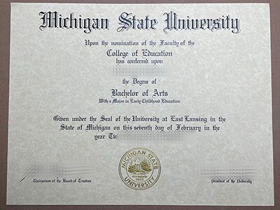 Buy Michigan State University diploma. get fake degree
