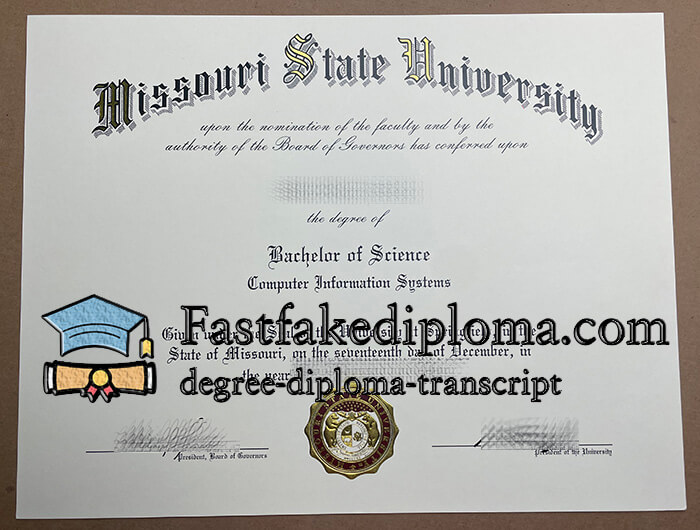 Buy Missouri State University diploma, order MSU degree online.