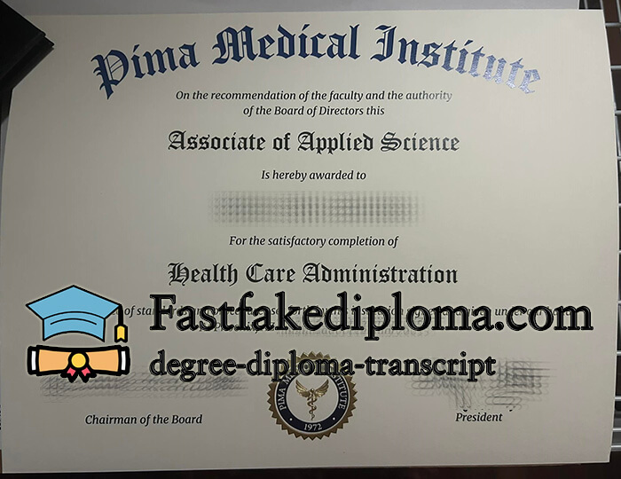 fake Pima Medical Institute diploma.