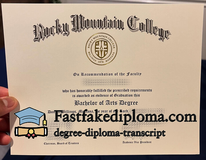 Buy Rocky Mountain College diploma
