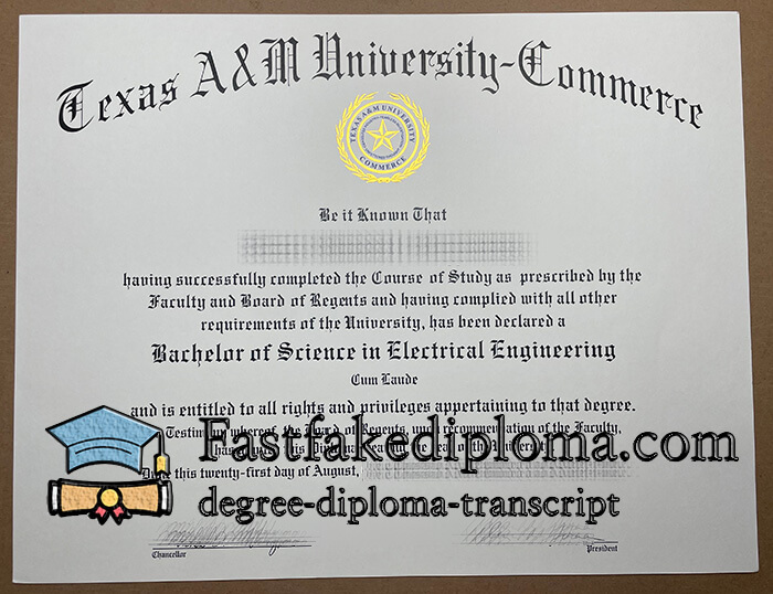 Buy Texas AM University Commerce fake diploma.