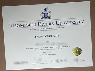Purchase a Thompson Rivers University fake diploma online.