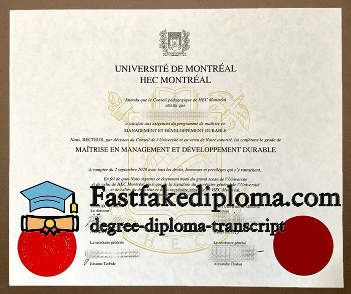 purchase realistic Universite de Montreal Hec Montrea degree