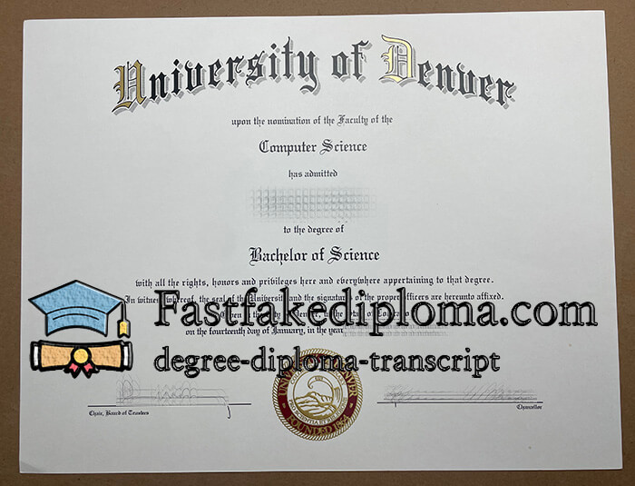 Buy University of Denver fake diploma.