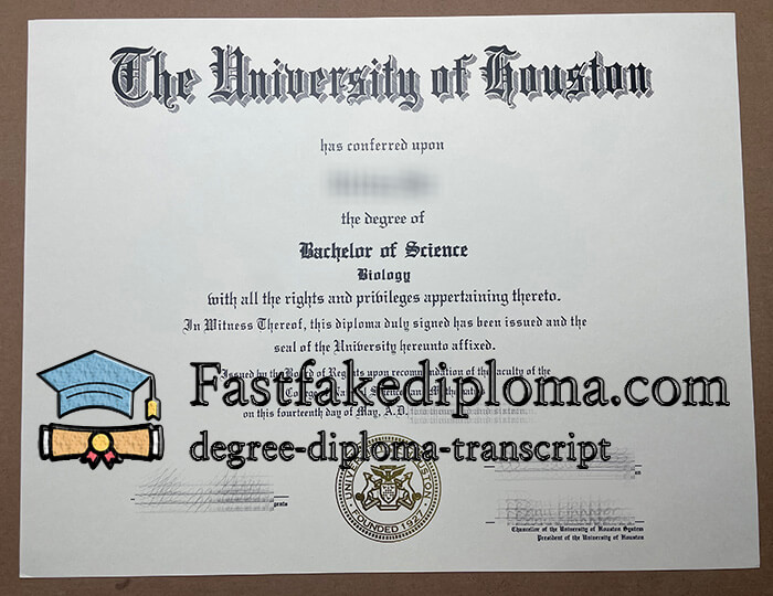 Get a University of Houston fake diploma online.