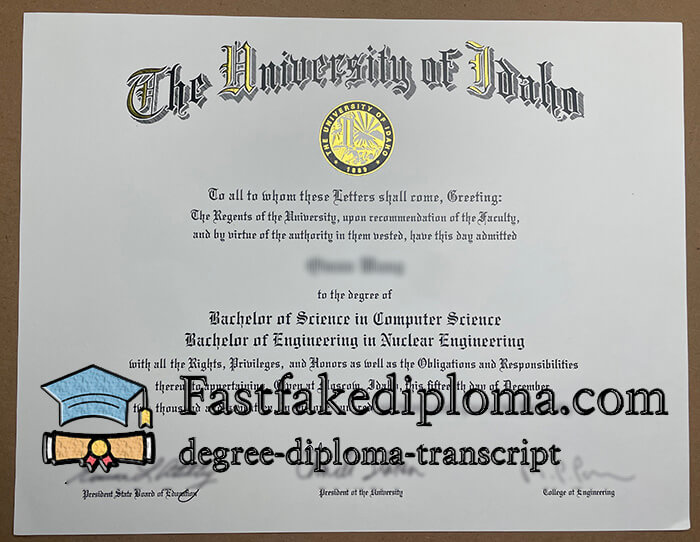 Buy University of Idaho diploma. University of Idaho degree.