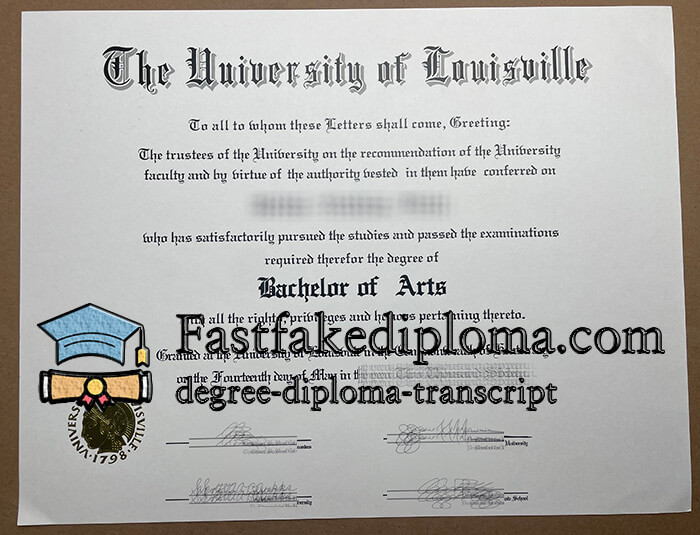 purchase realistic University of Louisville degree