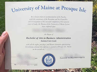 Order University of Maine at Presque Isle degree