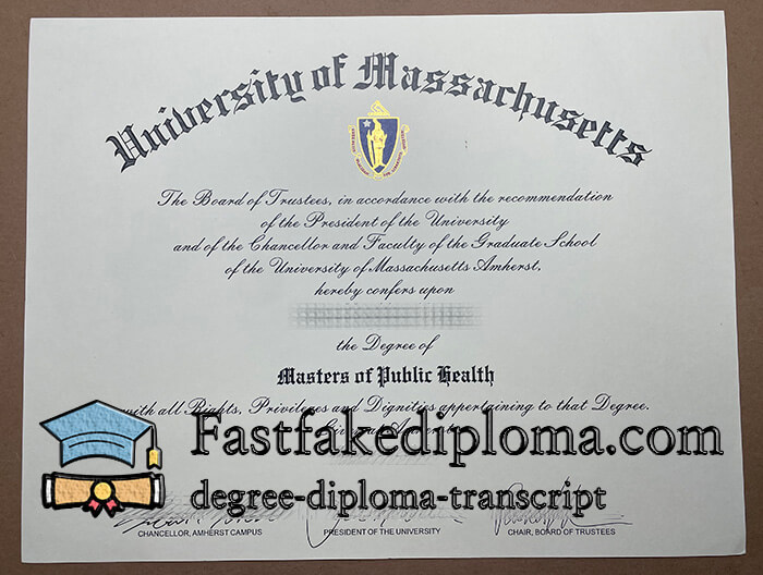 Get a University of Massachusetts fake diploma.
