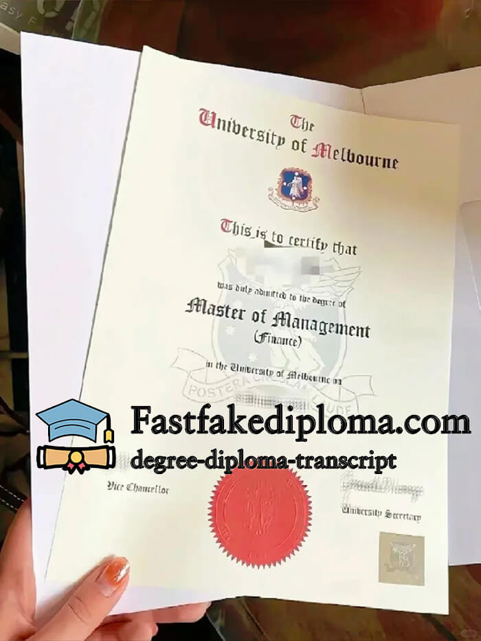 order University of Melbourne diploma