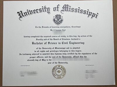 Purchase a University of Mississippi fake diploma.