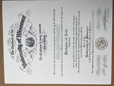 University of Missouri diploma