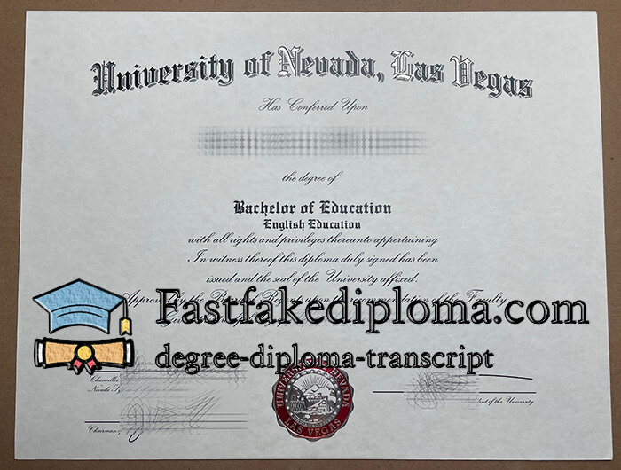 University of Nevada Las Vegas diploma
