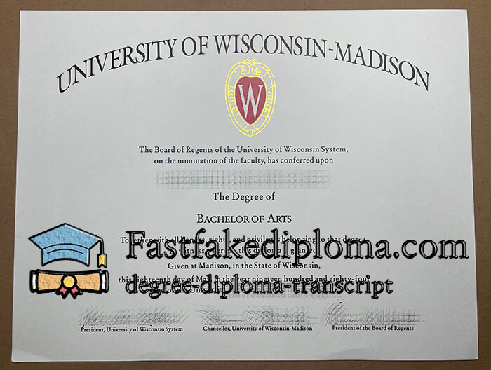 Buy University of Wisconsin Madison fake diploma.