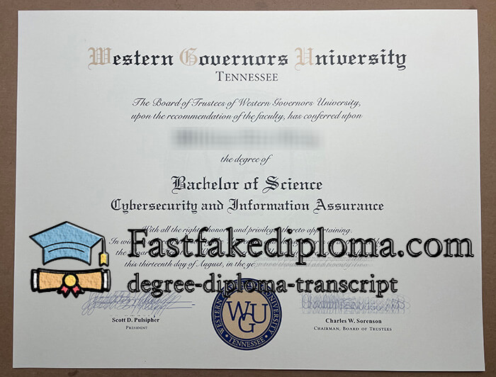 Get a Western Governors University fake diploma.